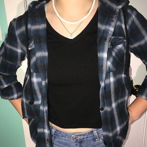 Navy blue flannel